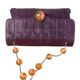 Chanel Purple Lambskin Ball Button Flap 2001