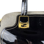 Fendi vintage Chameleon Black Patent Leather Handbag