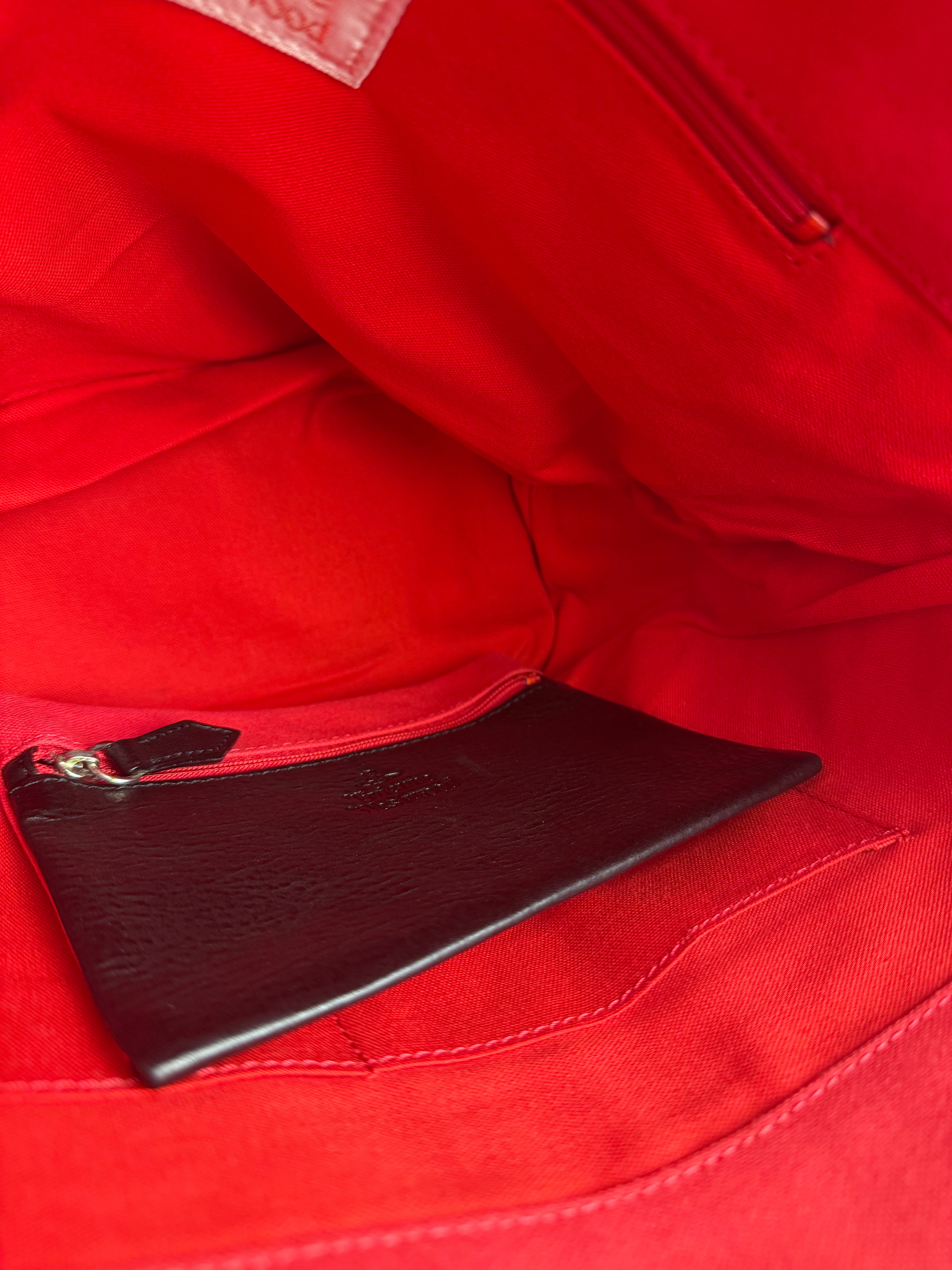 Vivienne Westwood Red Canvas Tote Bag