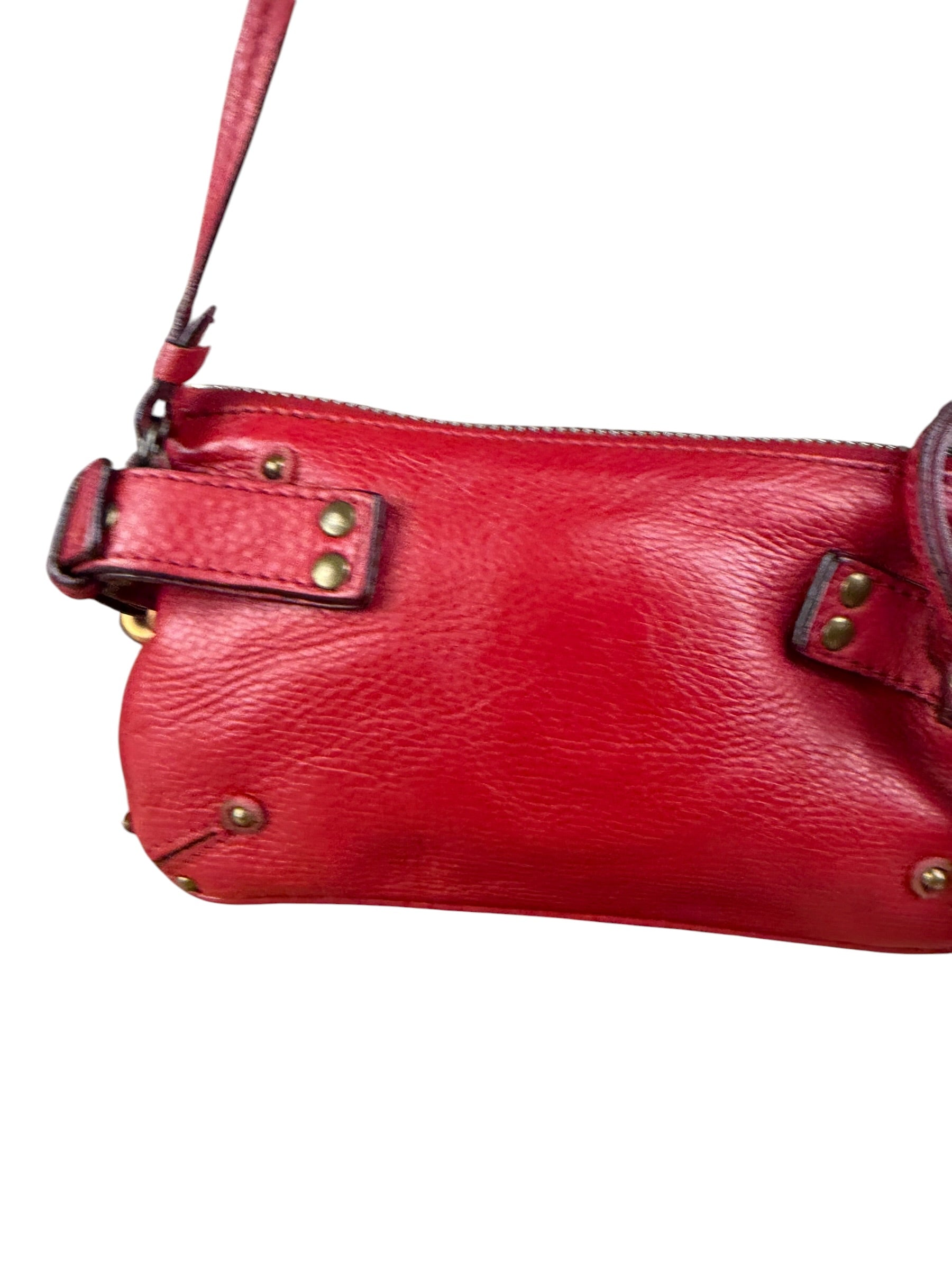 Chloe Red Leather Mini Paddington Pochette