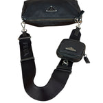 Prada Black Re-Nylon Saffiano Leather Crossbody Bag