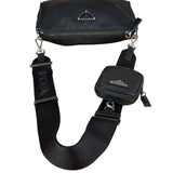 Prada Black Re-Nylon Saffiano Leather Crossbody Bag