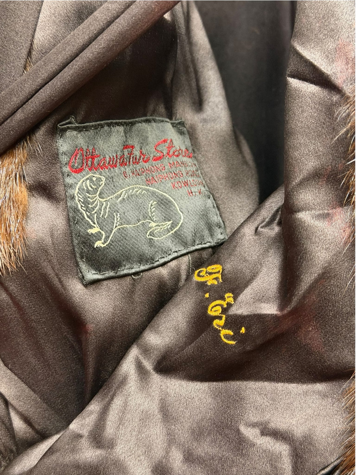 Vintage Vertically Brown Worked Mink Fur Coat