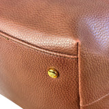 Vivienne Westwood Tan Brown Leather Perforated Orb Logo Shoulder Bag