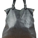 Balenciaga Vintage Black Leather Classic Square Zip Shoulder Tote Bag
