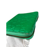 Comme Des Garcons Green Zip Around Wallet