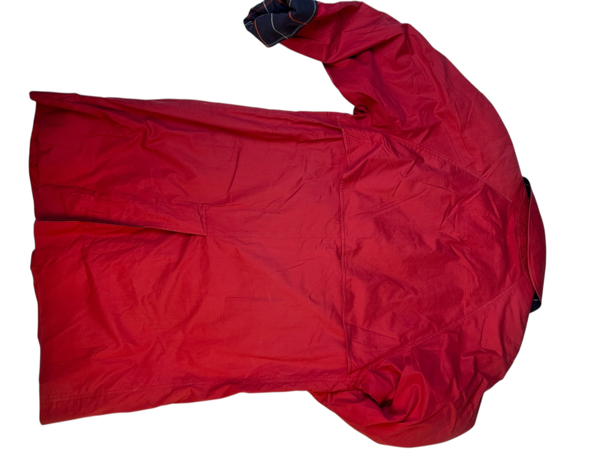 Burberry Vintage Red/Navy Check Mid Length Coat