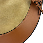 Loewe Brown/Beige Suede/Leather Trim Horseshoe Shoulder Bag