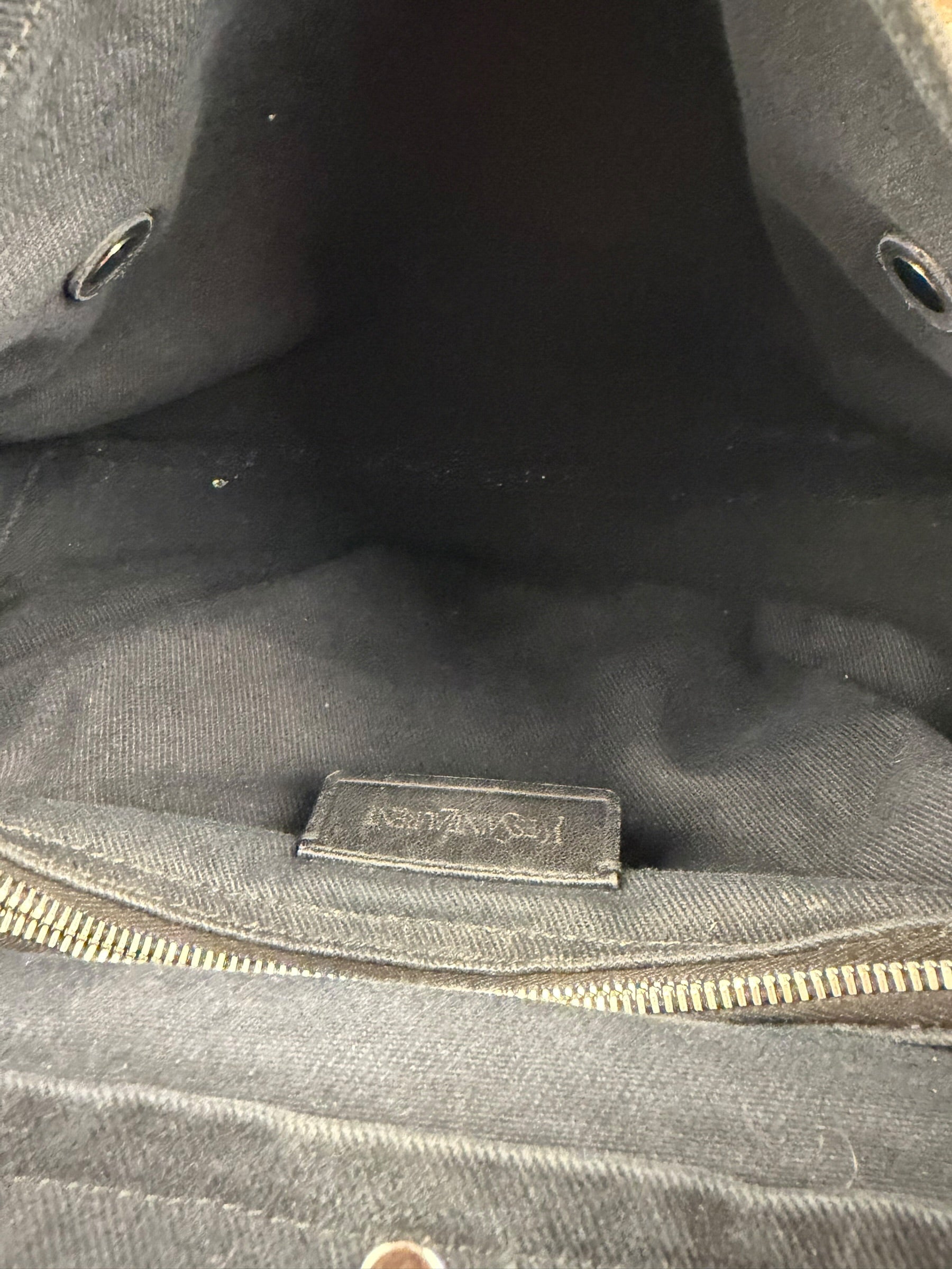 Saint Laurent Vintage Black Leather Top Handle Bag
