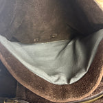John Varvatos Suede Messenger Bag