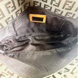 Fendi Beige Leather Trim Zucca Pochette