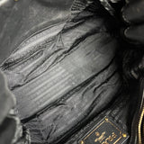 Prada Black Leather Vitello Daino Handbag