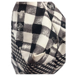 Chanel Bicolor Leather Trim Gingham Canvas Coco Mark Handbag 2010