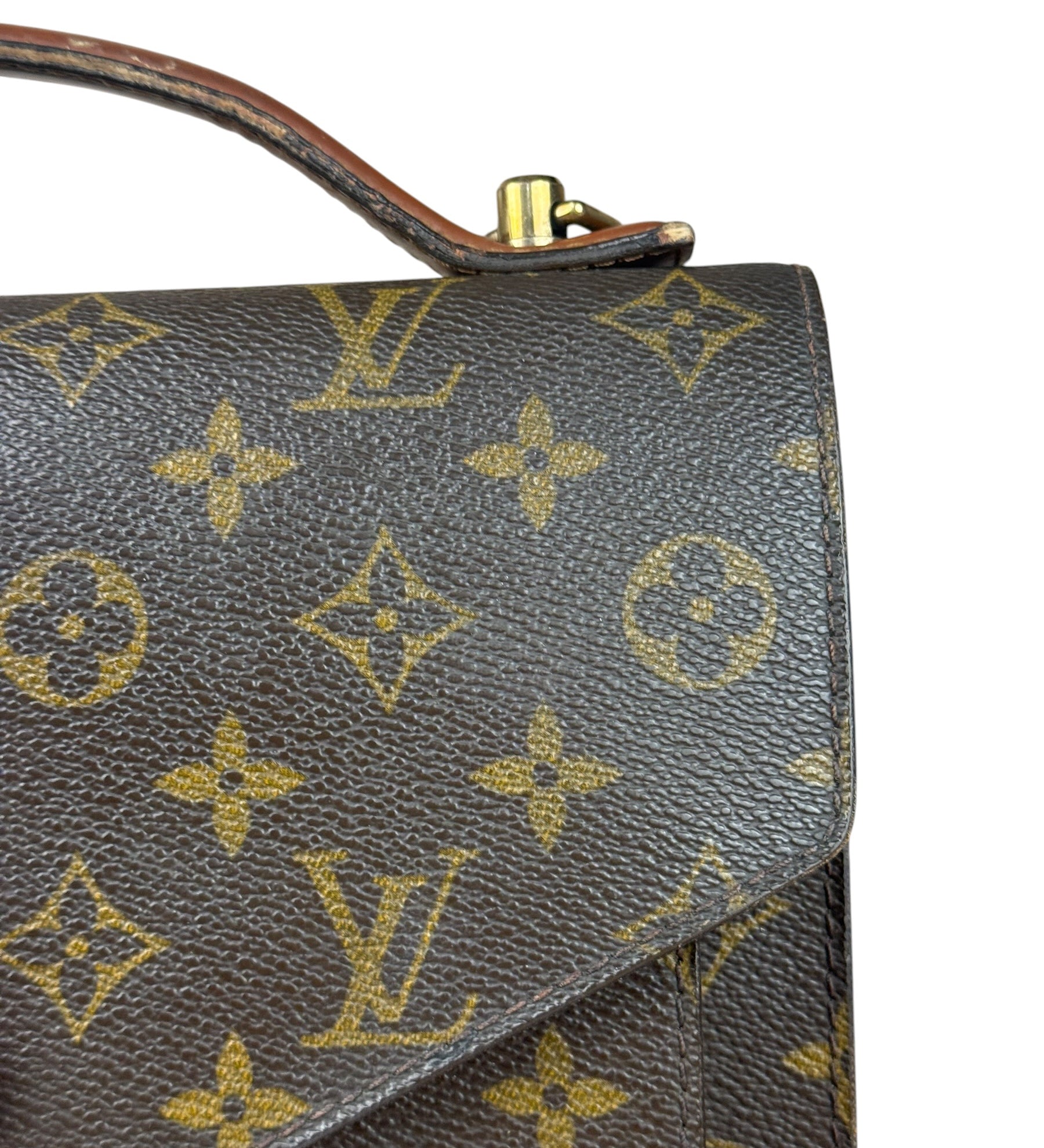 Louis Vuitton Monogram Monceau Lock Shoulder Bag