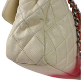 Chanel Quilted Caviar Ivory/Pink Ombre Jumbo Flap 2013