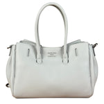 Balenciaga White Leather Bel Air Carry All Handbag