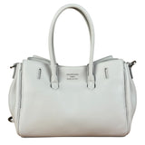 Balenciaga White Leather Bel Air Carry All Handbag