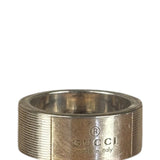 Gucci Silver Wide Flat Subtle Brushed Ring