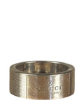 Gucci Silver Wide Flat Subtle Brushed Ring