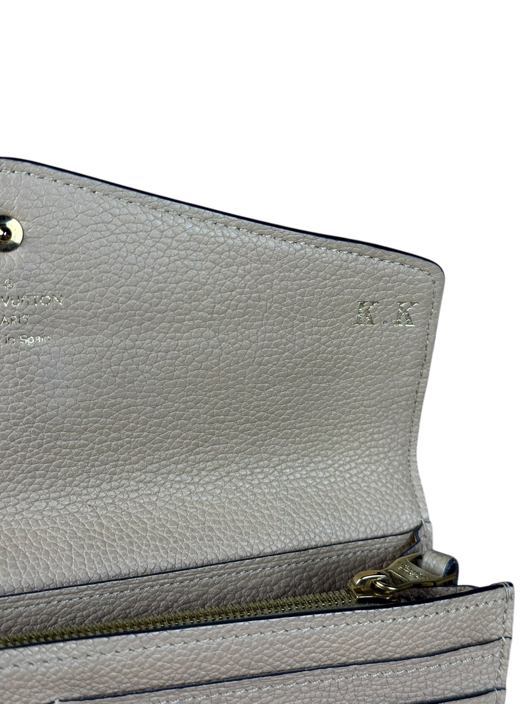Louis Vuitton Empreinte Leather Beige Sarah Wallet