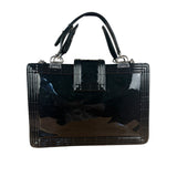 Chanel Black Patent Leather Boy Tote Two-Way Bag 2012