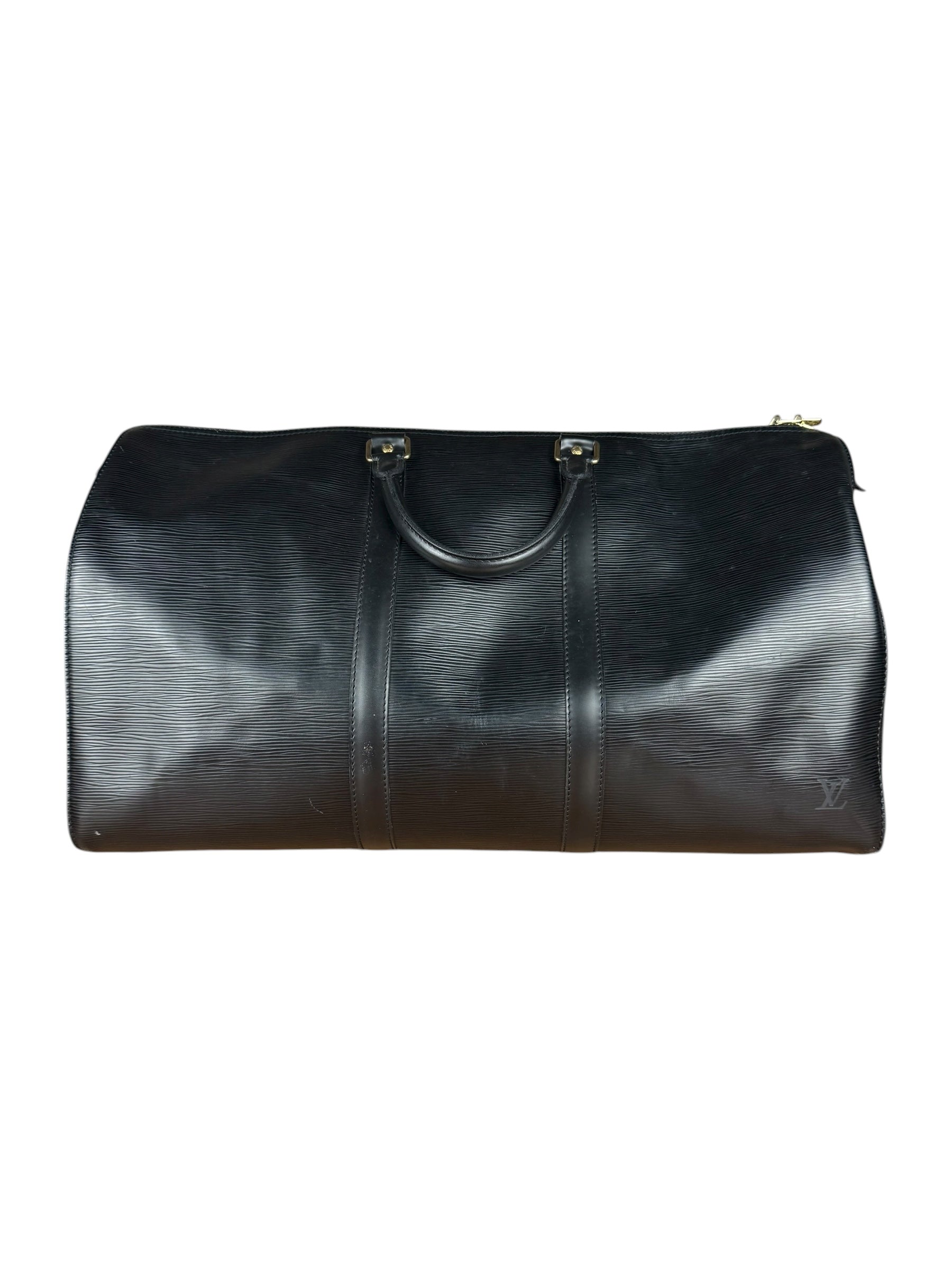 Louis Vuitton Noir Epi Leather Keepall 55