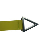 Bottega Veneta Bright Green Rubber Triangular Buckle Belt