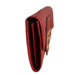 Fendi Red Leather Long Wallet