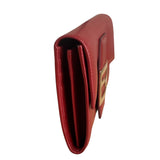 Fendi Red Leather Long Wallet