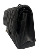 Chanel Black Quilted Leather Classic Medium Double Flap Bag 2017