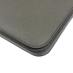Prada Grey Saffiano Leather Pouch