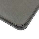 Prada Grey Saffiano Leather Pouch