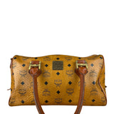 MCM Vintage Leather Logo Boston Handbag