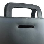Gucci Grey Leather Retractable Top Handle Square 2-Way Satchel Bag
