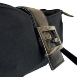 Fendi Black Nylon Mamma Baguette Shoulder Bag