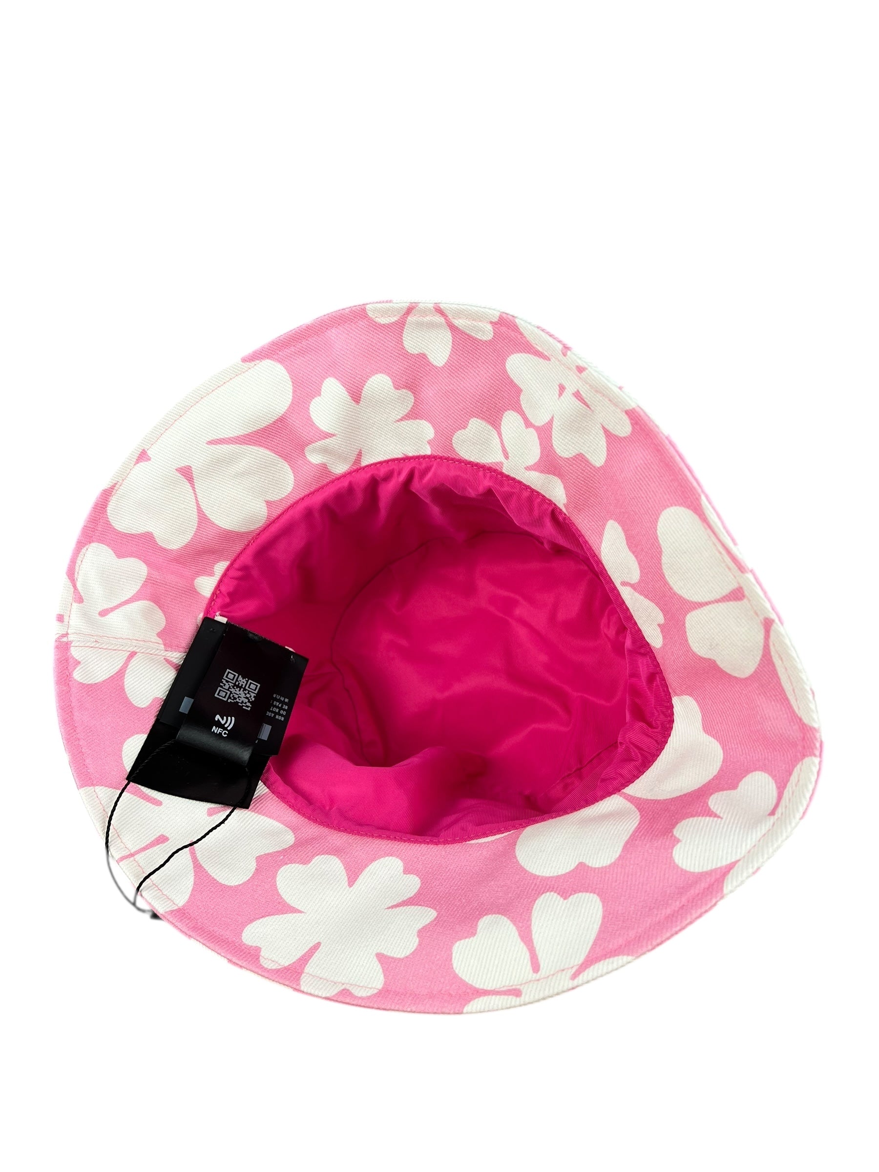 Miu Miu Pink Floral Canvas Bucket Hat