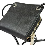 Yves Saint Laurent Black Leather Paris Lanyard Wallet