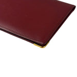 Cartier Vintage Burgundy Leather Bordeaux Bi-Fold Long Wallet