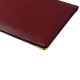 Cartier Vintage Burgundy Leather Bordeaux Bi-Fold Long Wallet