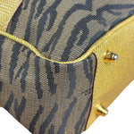 Fendi Vintage Tiger Print Mini Bowler Bag