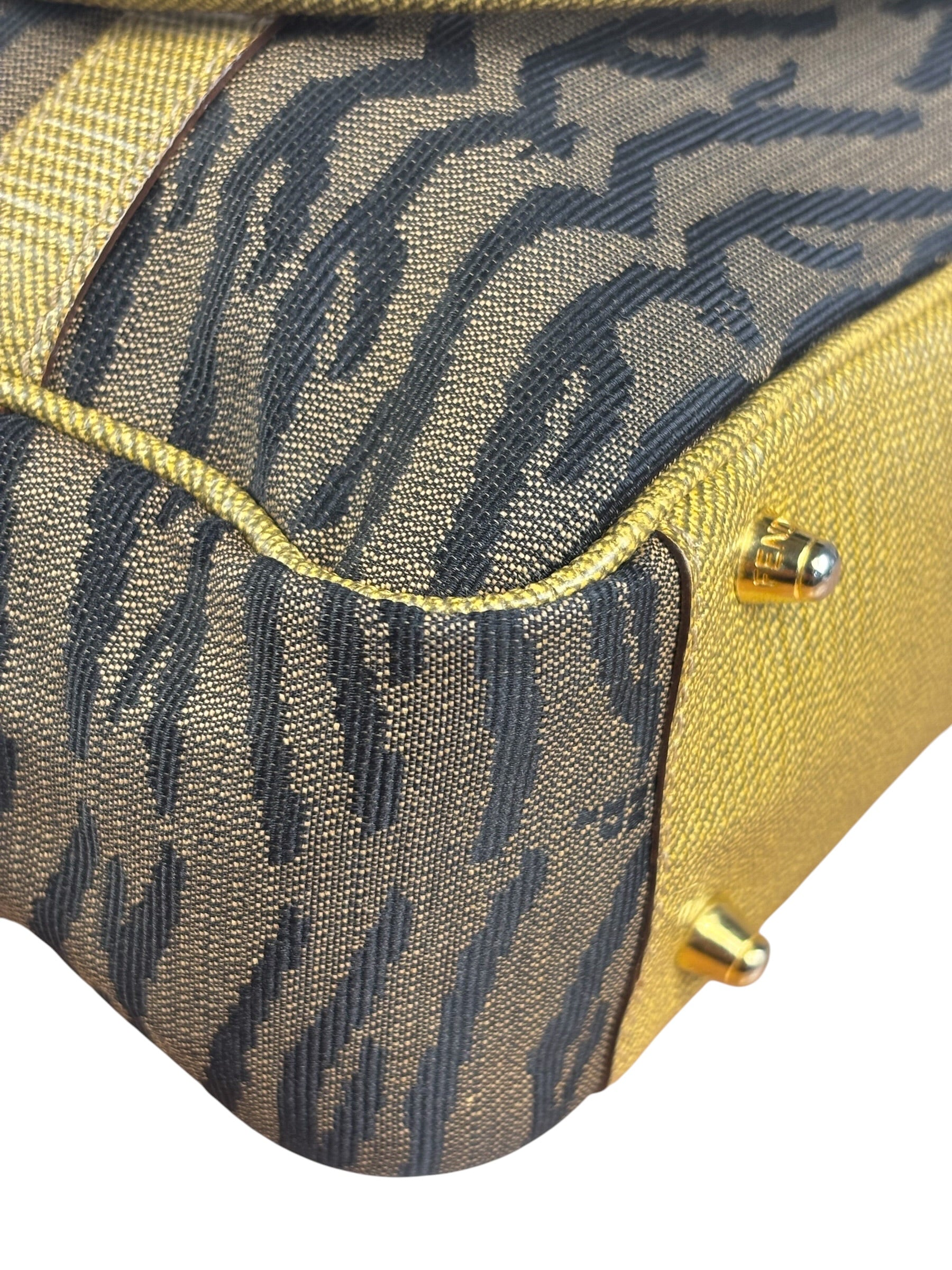 Fendi Vintage Tiger Print Mini Bowler Bag