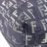 Fendi Purple Denim Roll Zucchino Tote
