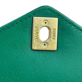 Chanel Green Lambskin Shoulder Bag 2018