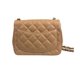 Chanel Beige Quilted Lambskin Mini Flap Bag 2023