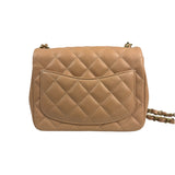 Chanel Beige Quilted Lambskin Mini Flap Bag 2023