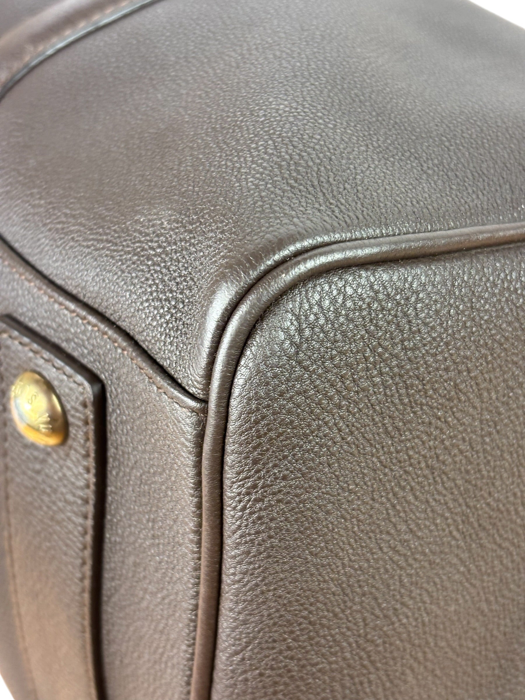 Louis Vuitton Chocolate Calfskin Sofia Coppola Duffel Bag