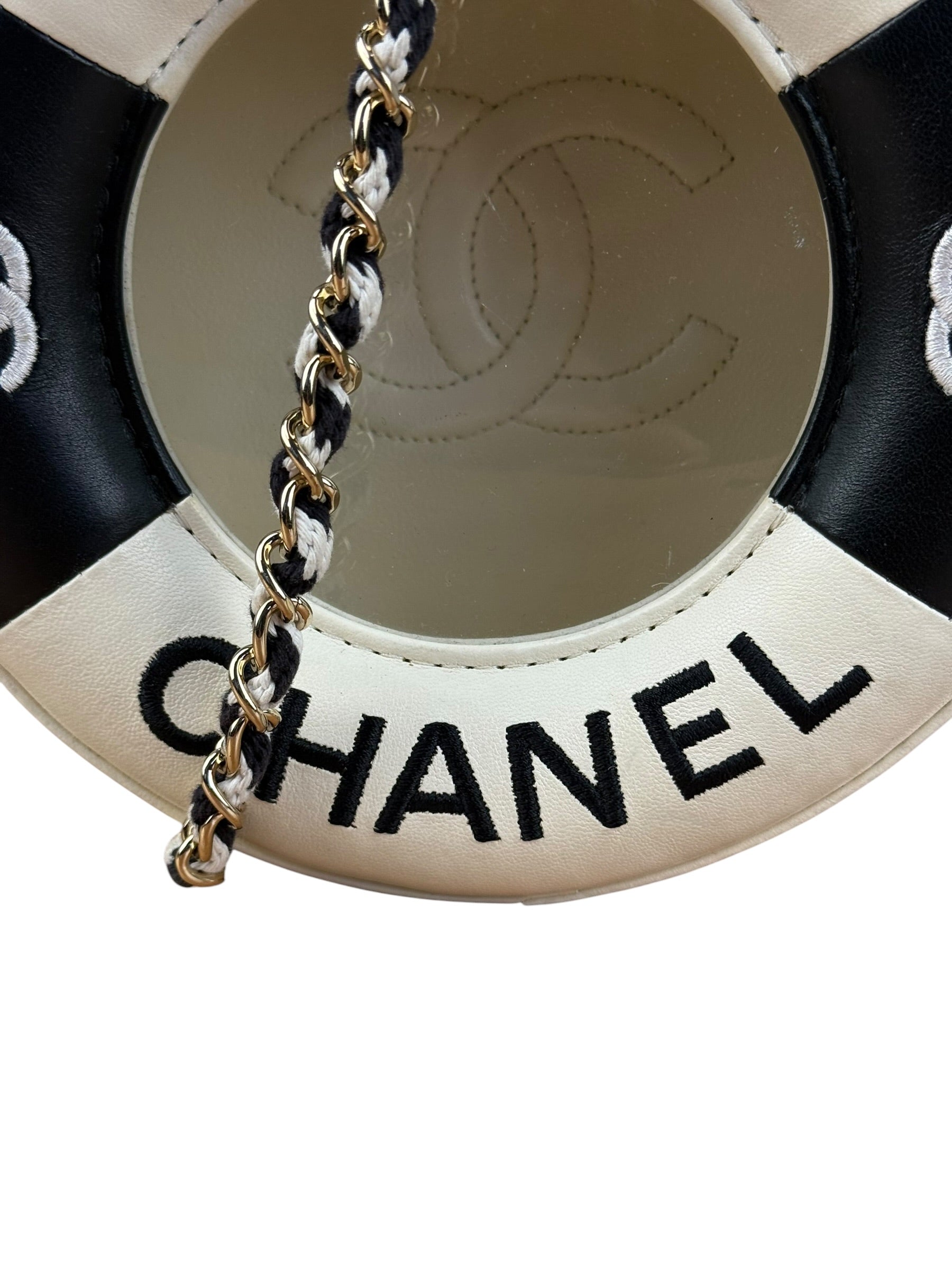 Chanel Limited Edition Lifesaver Round Crossbody Black 2017