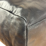Prada Vintage Black Leather Tote Bag