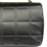 Chanel Black Satin Chocolate Bar Mini East-West Flap Bag