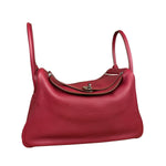 Hermes Lindy 34 Red/Fuchsia Clemence Leather Handbag 2014